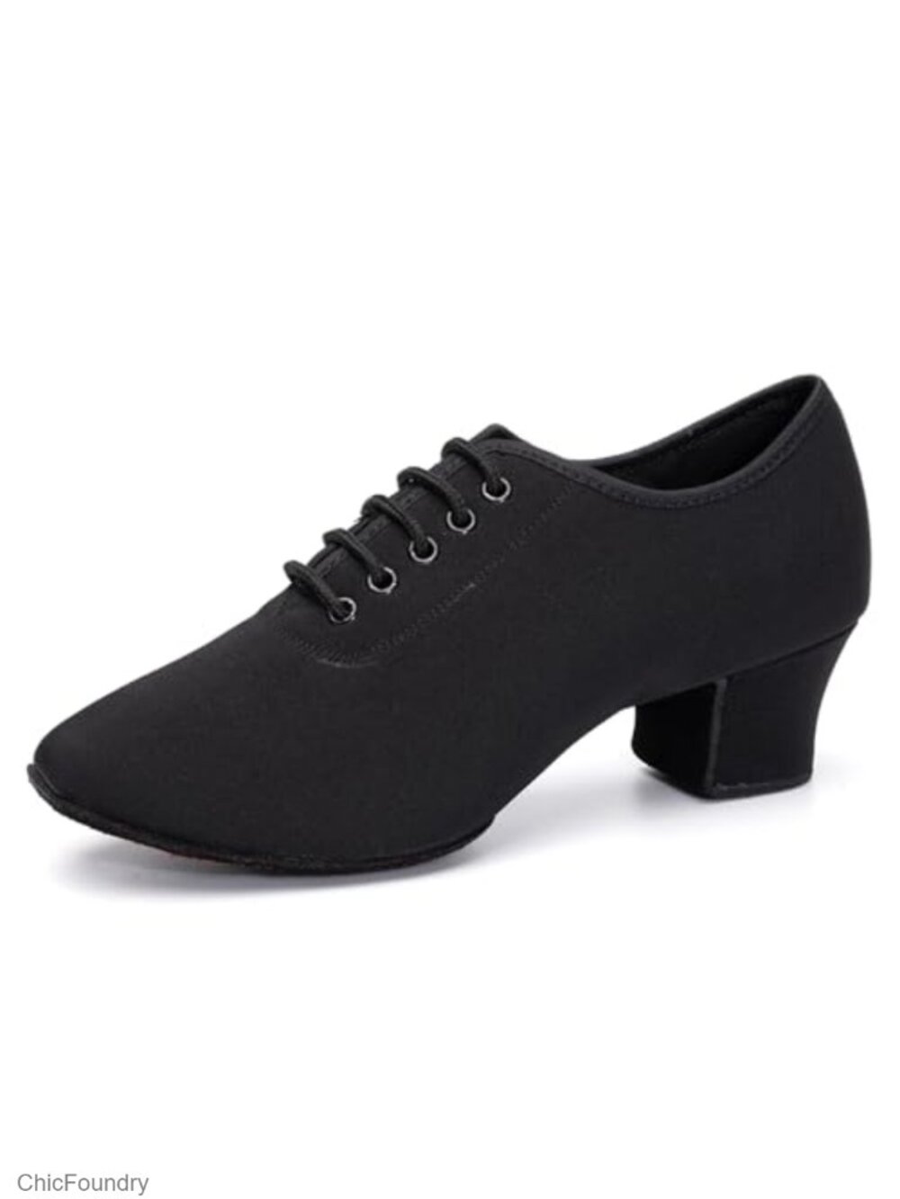 Women's Practice Ballroom Dance Shoes Lace-Up Salsa Rhythm Shoes Suede Sole